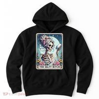 The Salty Bitch Tarot Card Skeleton Hoodie thumb 0