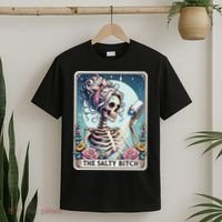 The Salty Bitch Tarot Card Skeleton T-Shirt thumb 2