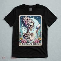 The Salty Bitch Tarot Card Skeleton T-Shirt thumb 5