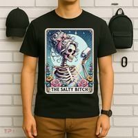 The Salty Bitch Tarot Card Skeleton T-Shirt thumb 6