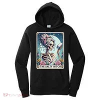 The Salty Bitch Tarot Card Skeleton Women's Hoodie thumb 0
