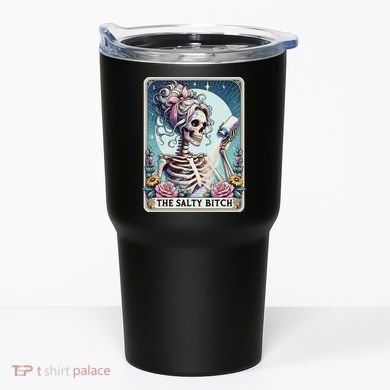 The Salty Bitch Tarot Card Skeleton Tumbler