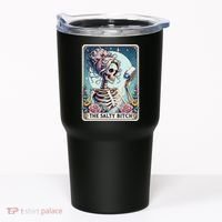 The Salty Bitch Tarot Card Skeleton Tumbler thumb 0