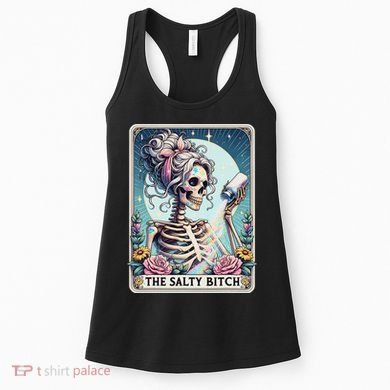 The Salty Bitch Tarot Card Skeleton Women's Tank Top