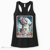 The Salty Bitch Tarot Card Skeleton Women's Tank Top thumb 0