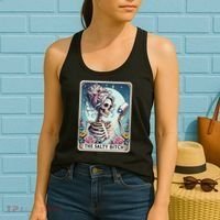 The Salty Bitch Tarot Card Skeleton Women's Tank Top thumb 2