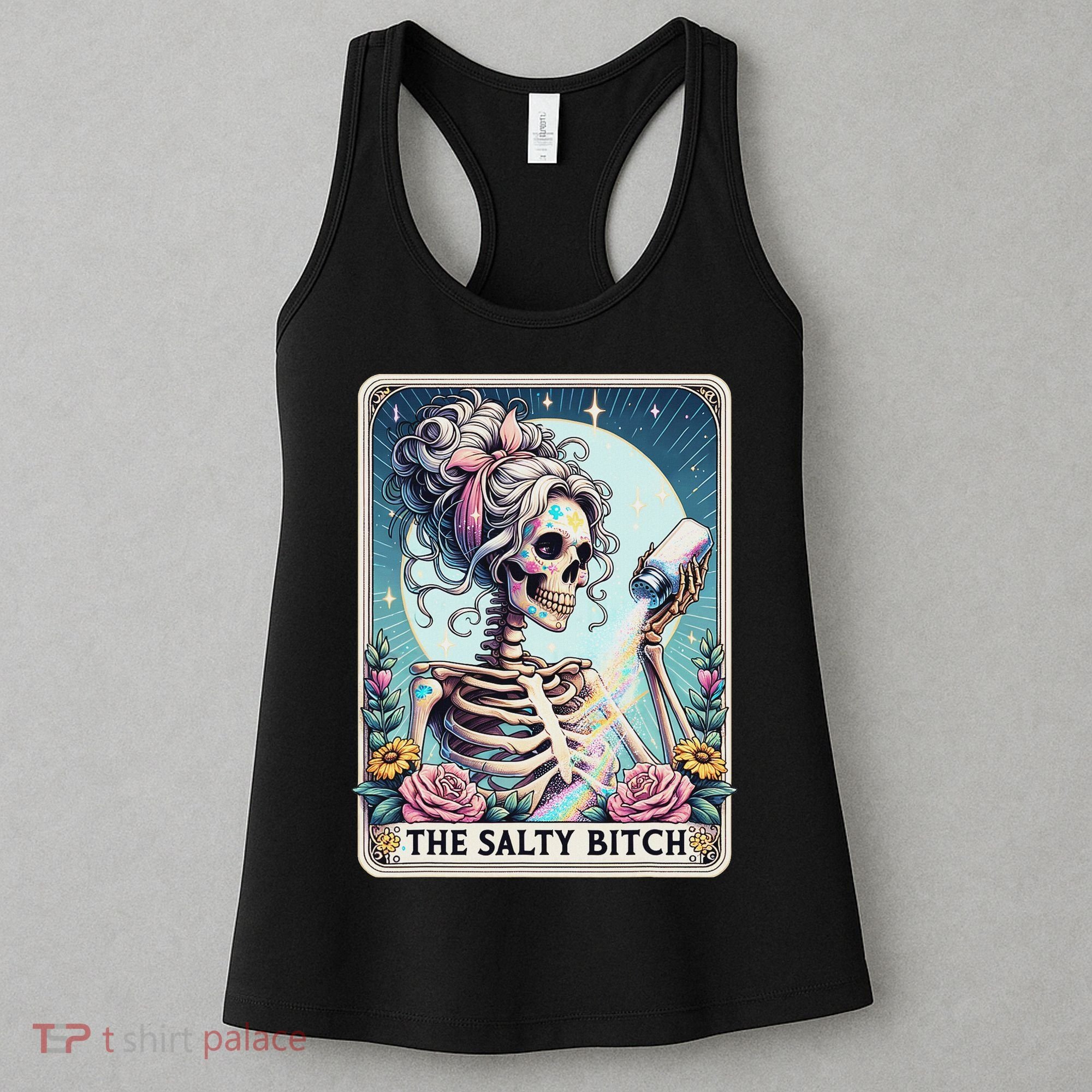 The Salty Bitch Tarot Card Skeleton Women's Tank Top