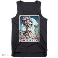 The Salty Bitch Tarot Card Skeleton Tank Top thumb 0
