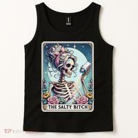 The Salty Bitch Tarot Card Skeleton Tank Top thumb 2