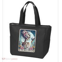 The Salty Bitch Tarot Card Skeleton Tote Bag thumb 3