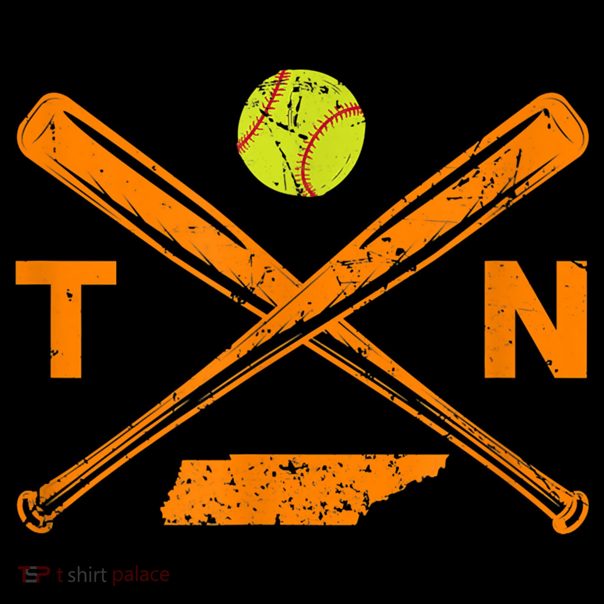 Tennessee Softball Bats & Ball Retro Style Softball Player Coffee Mug