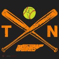 Tennessee Softball Bats & Ball Retro Style Softball Player Tumbler thumb 3