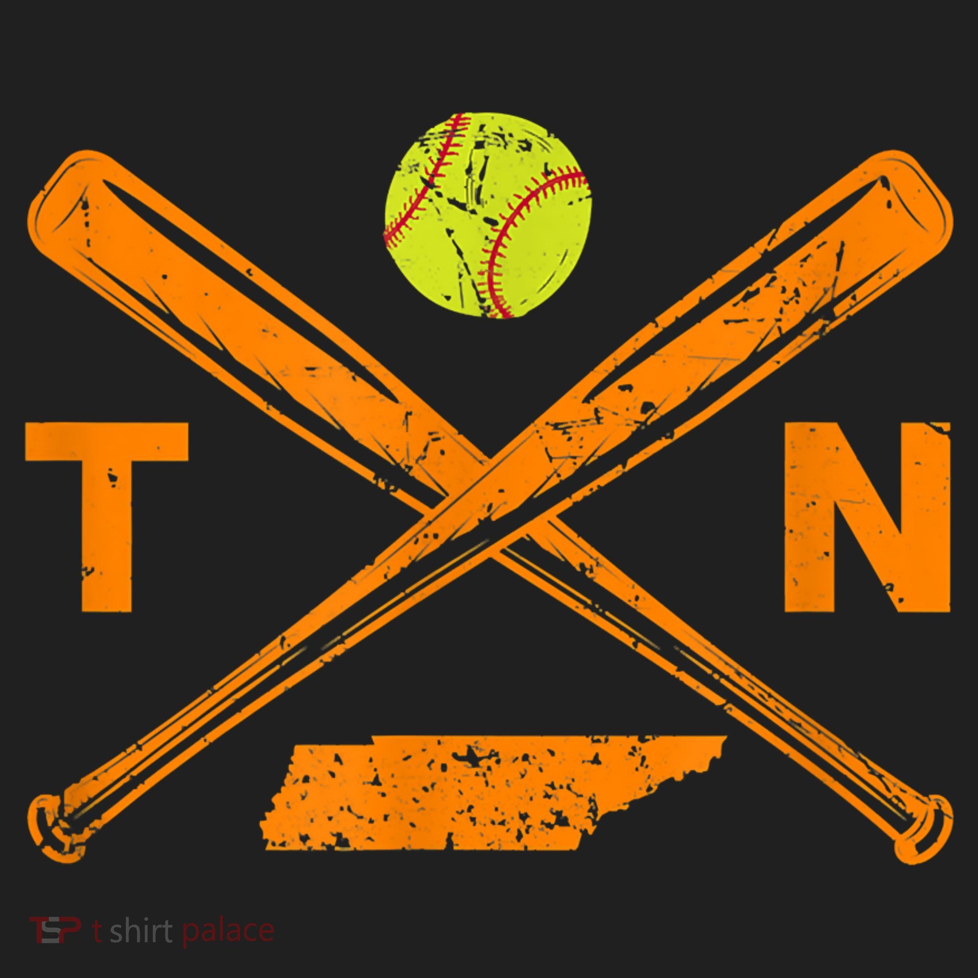Tennessee Softball Bats & Ball Retro Style Softball Player Tumbler