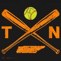 Tennessee Softball Bats & Ball Retro Style Softball Player Ornament thumb 1