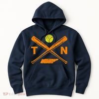 Tennessee Softball Bats & Ball Retro Style Softball Player Hoodie thumb 0