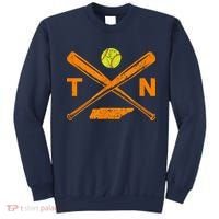 Tennessee Softball Bats & Ball Retro Style Softball Player Sweatshirt thumb 0