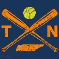 Tennessee Softball Bats & Ball Retro Style Softball Player Sweatshirt thumb 3