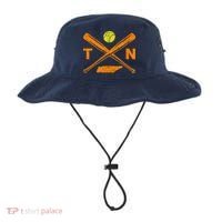 Tennessee Softball Bats & Ball Retro Style Softball Player Bucket Hat thumb 0
