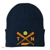 Tennessee Softball Bats & Ball Retro Style Softball Player Beanie thumb 0