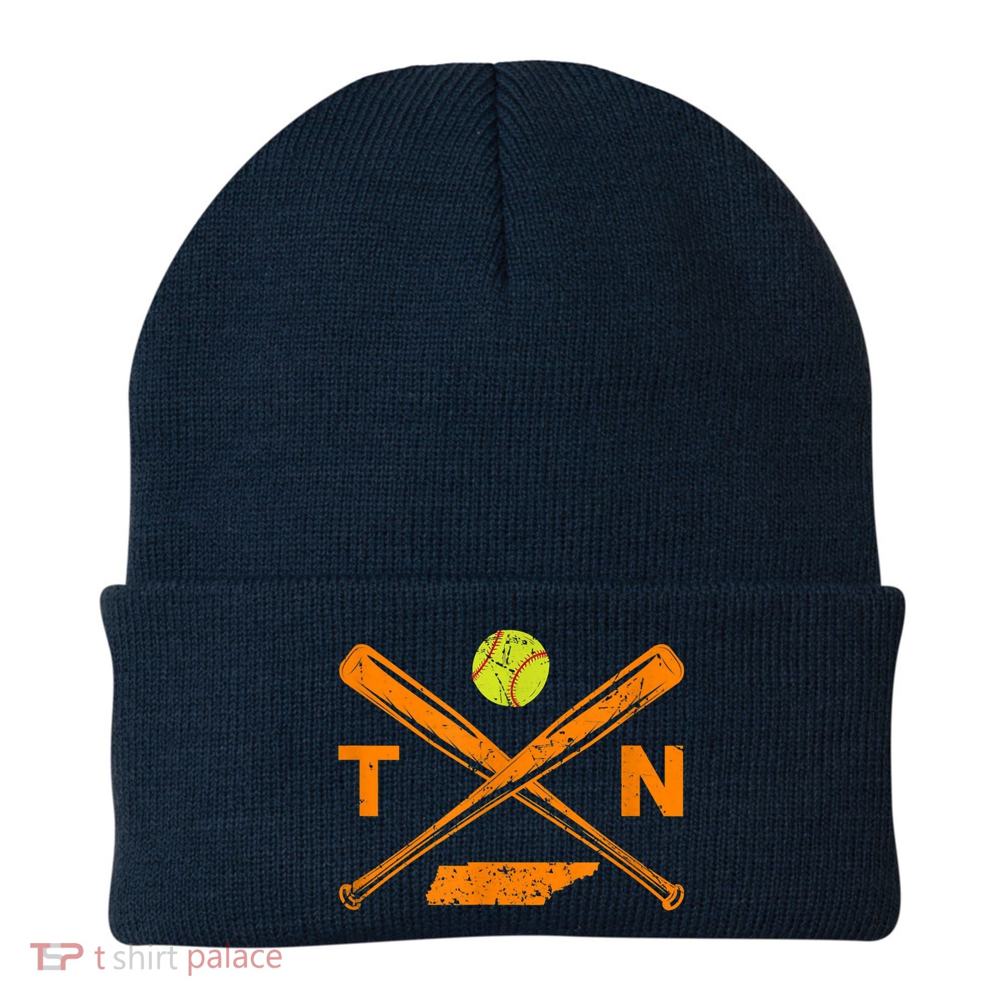 Tennessee Softball Bats & Ball Retro Style Softball Player Beanie
