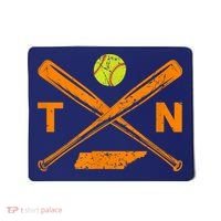 Tennessee Softball Bats & Ball Retro Style Softball Player Mousepad thumb 0