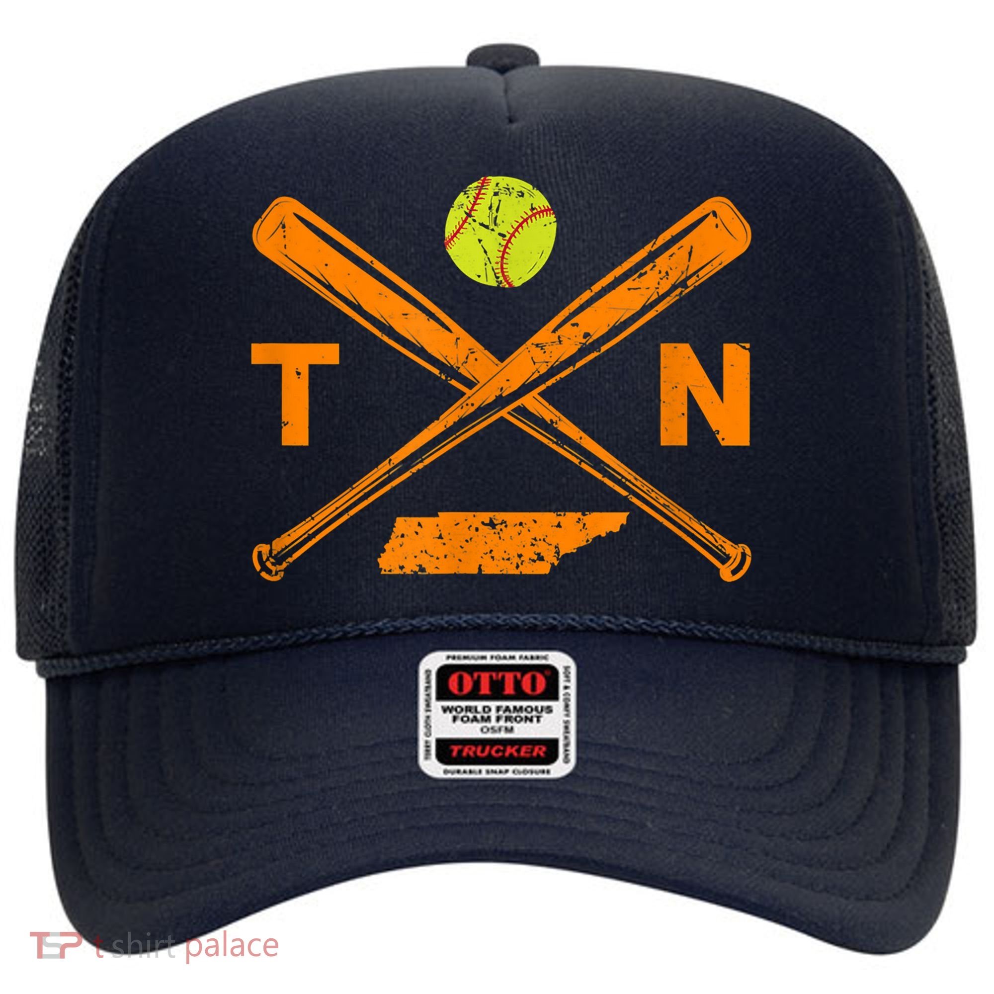 Tennessee Softball Bats & Ball Retro Style Softball Player Hat