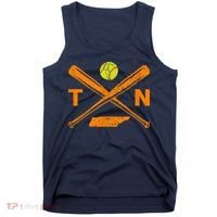 Tennessee Softball Bats & Ball Retro Style Softball Player Tank Top thumb 0