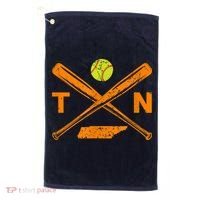 Tennessee Softball Bats & Ball Retro Style Softball Player Golf Towel thumb 0