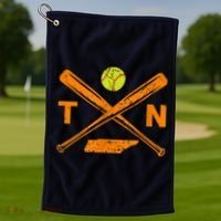 Tennessee Softball Bats & Ball Retro Style Softball Player Golf Towel thumb 1