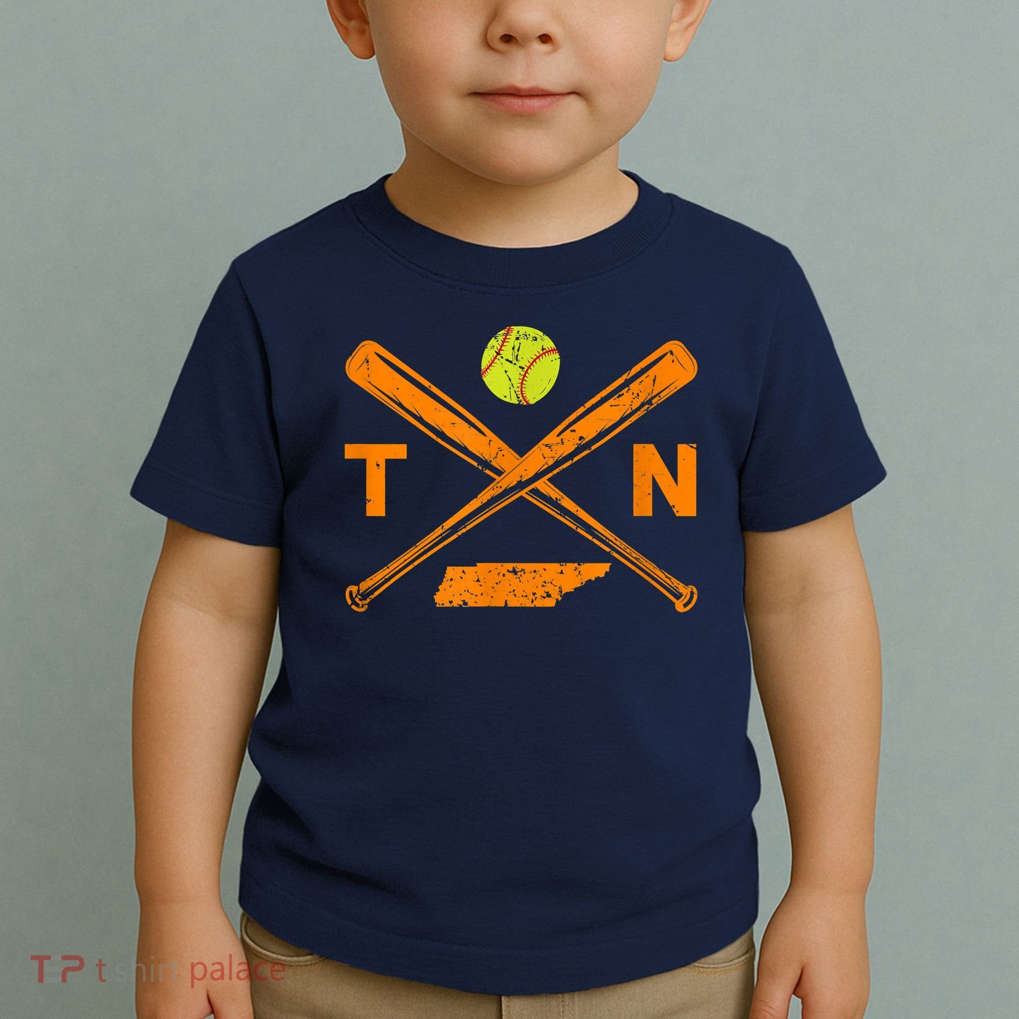 Tennessee Softball Bats & Ball Retro Style Softball Player Toddler T-Shirt