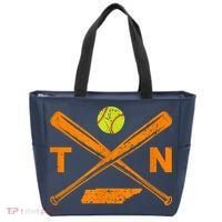 Tennessee Softball Bats & Ball Retro Style Softball Player Tote Bag thumb 0