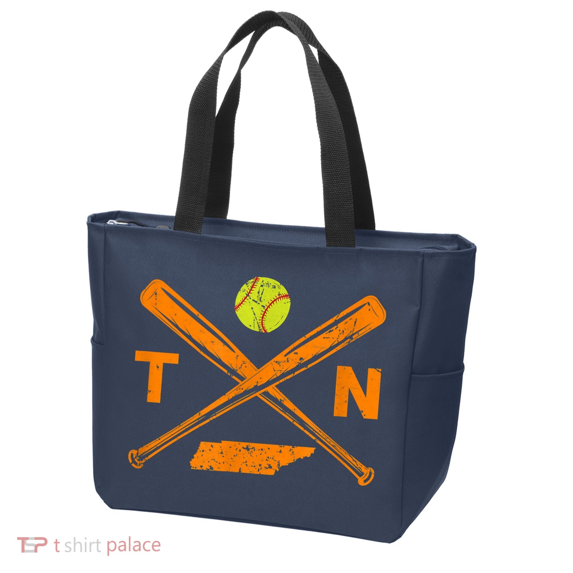Tennessee Softball Bats & Ball Retro Style Softball Player Tote Bag