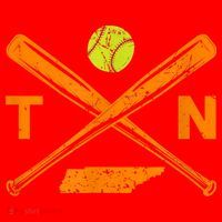 Tennessee Softball Bats & Ball Retro Style Softball Player Santa Hat thumb 1