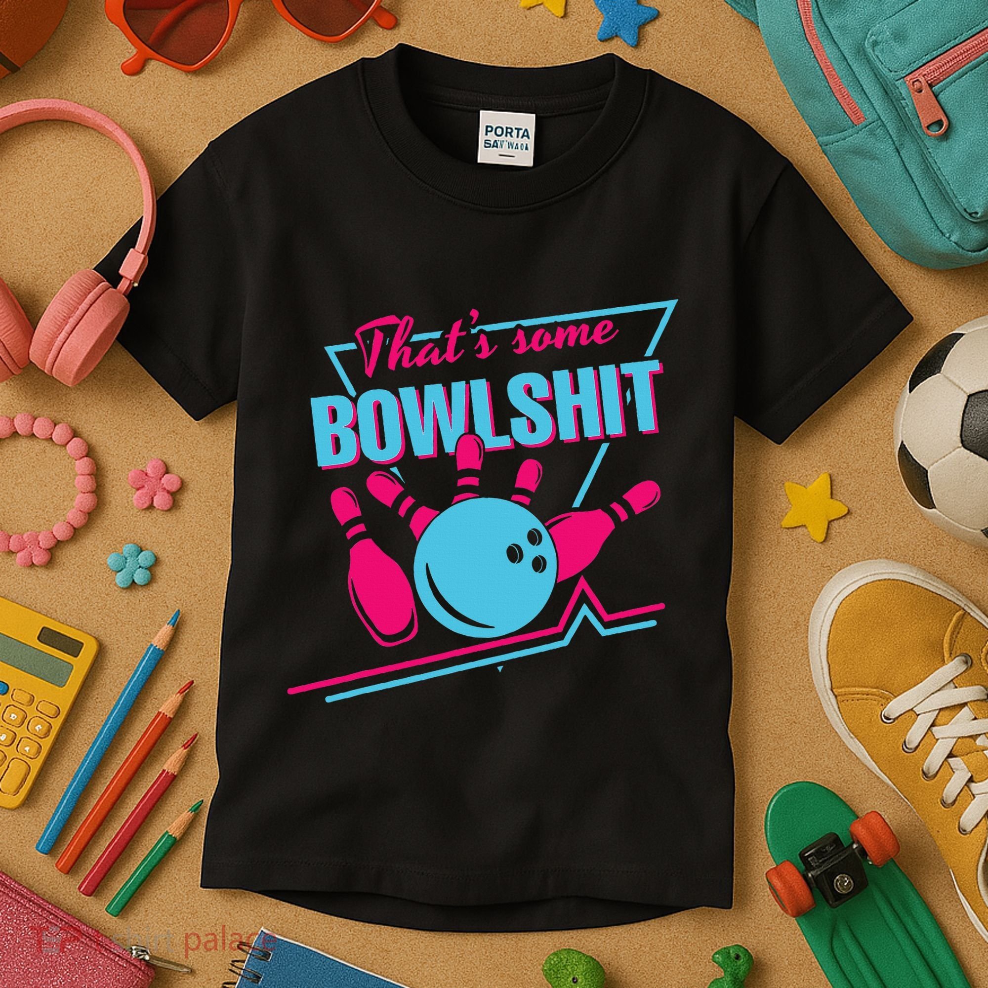 That Some Bowlshit Ball Pins Strike Spilt Kids T-Shirt