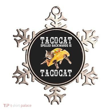 Tacocat Spelled Backward Is Taco Cat Ornament