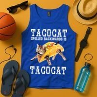 Tacocat Spelled Backward Is Taco Cat Tank Top thumb 4