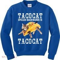 Tacocat Spelled Backward Is Taco Cat Kids Sweatshirt thumb 0