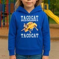 Tacocat Spelled Backward Is Taco Cat Kids Hoodie thumb 3