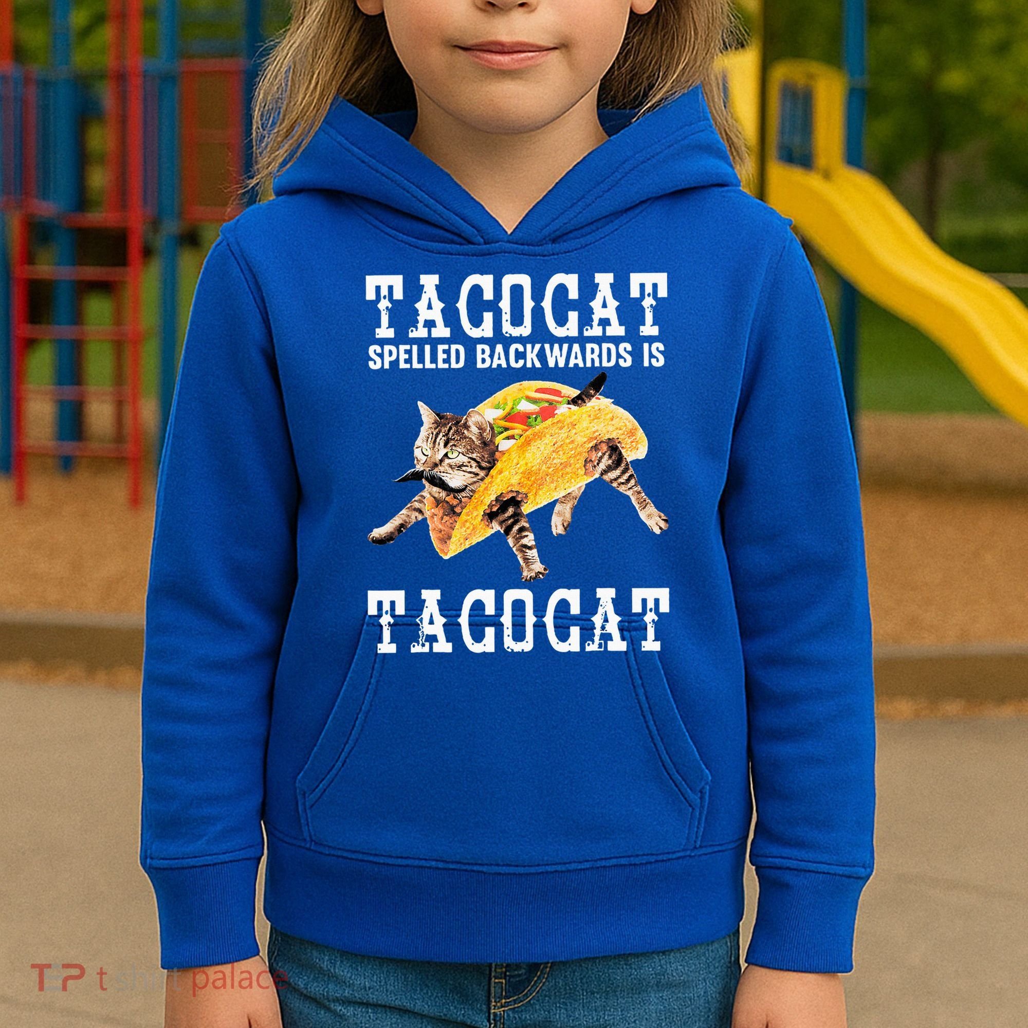 Tacocat Spelled Backward Is Taco Cat Kids Hoodie