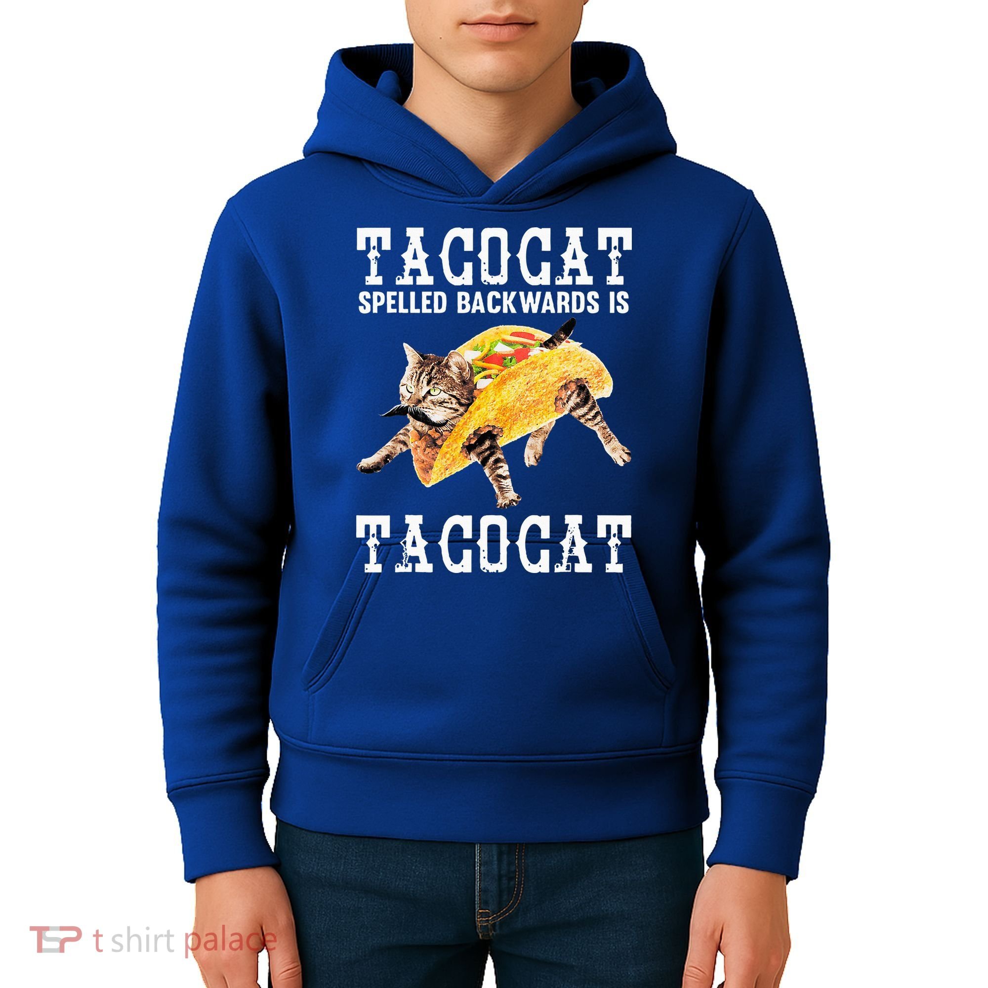 Tacocat Spelled Backward Is Taco Cat Kids Hoodie
