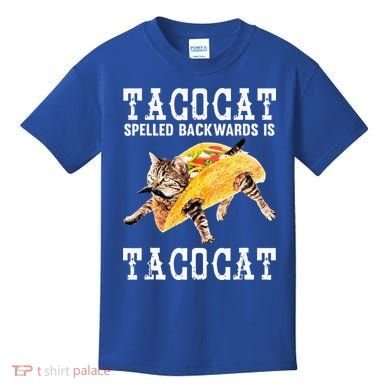 Tacocat Spelled Backward Is Taco Cat Kids T-Shirt