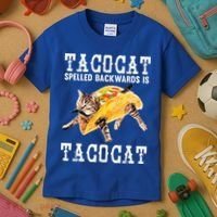 Tacocat Spelled Backward Is Taco Cat Kids T-Shirt thumb 3