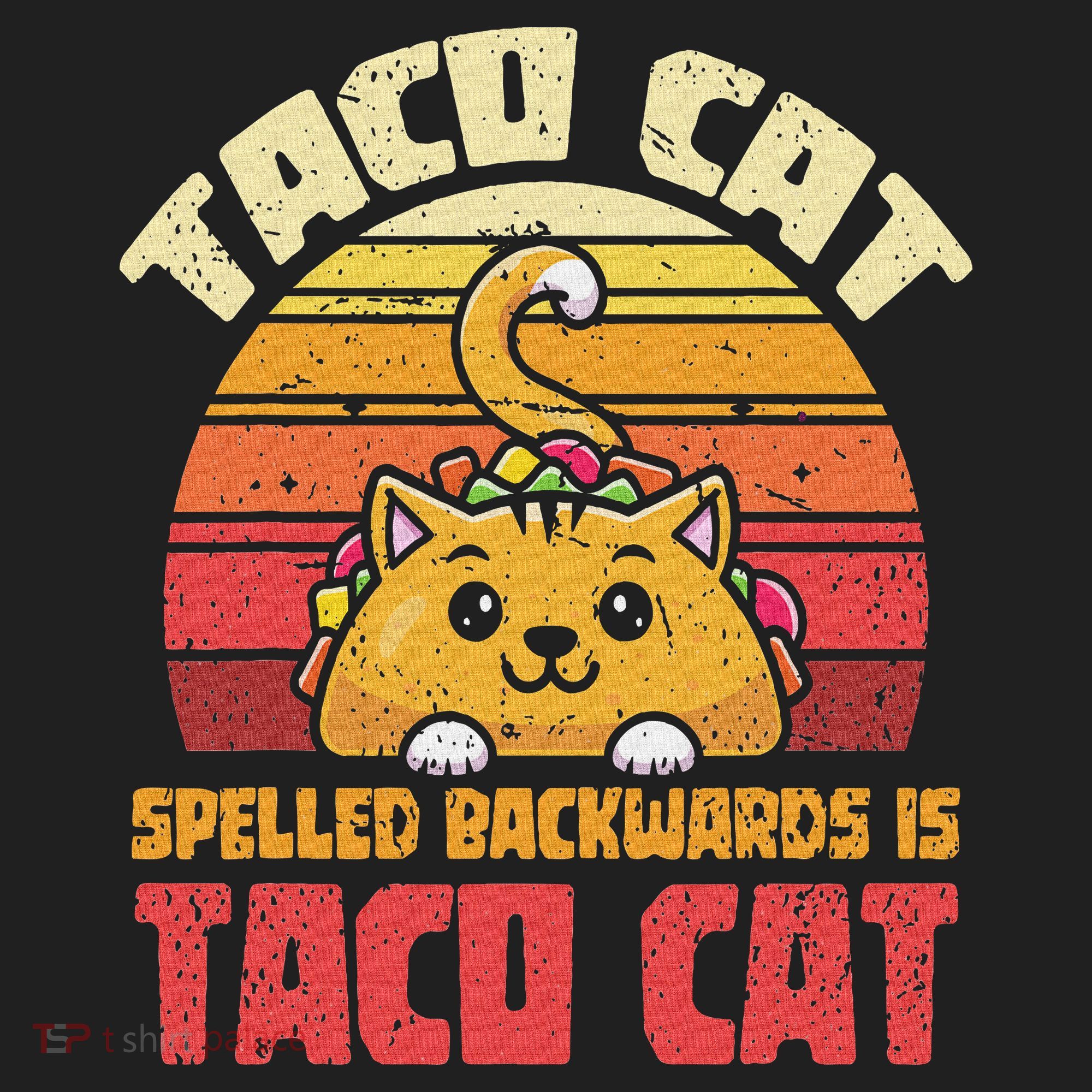 Tacocat Spelled Backwards Is Tacocat Funny Retro Taco Women's Sweatshirt
