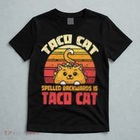 Tacocat Spelled Backwards Is Tacocat Funny Retro Taco T-Shirt thumb 5