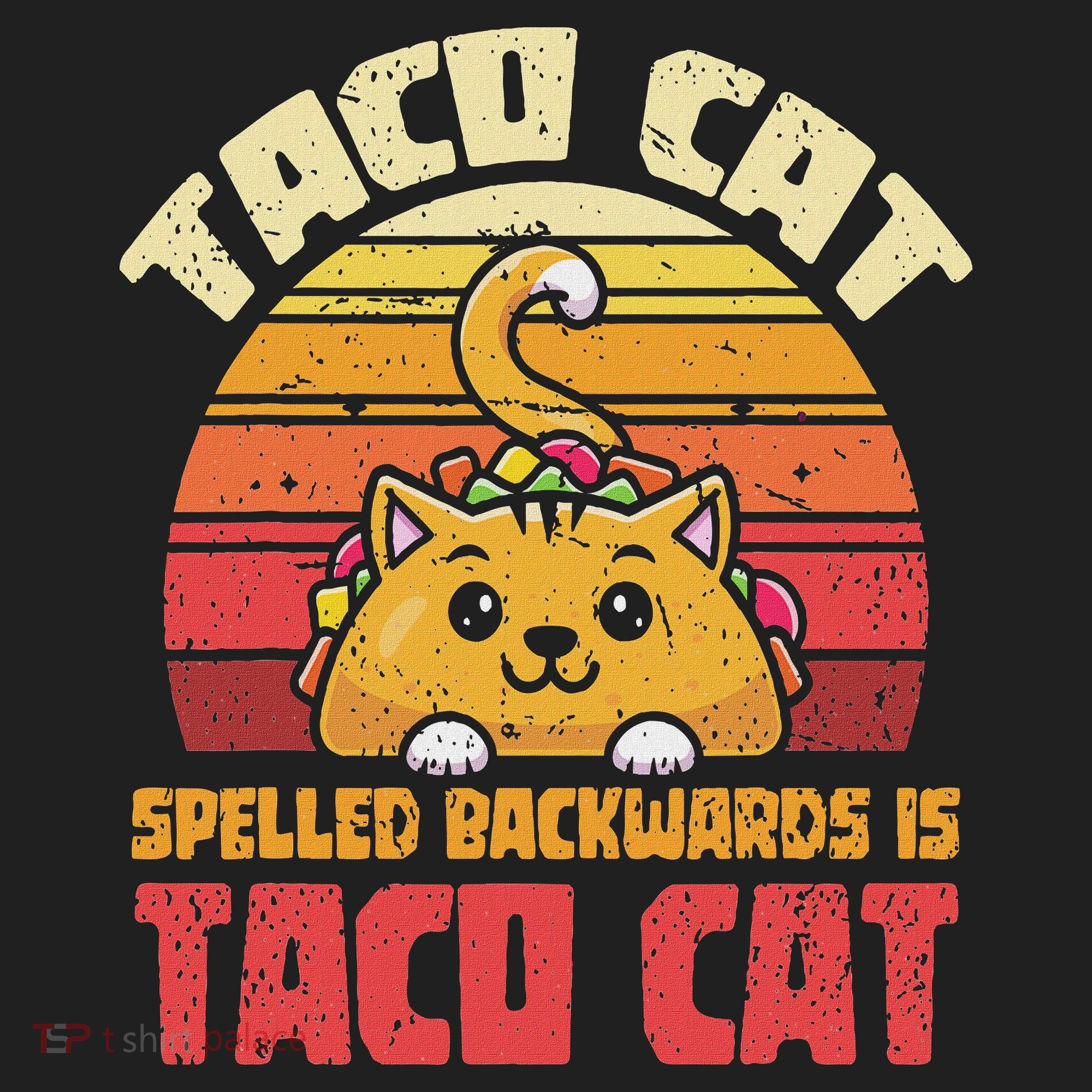 Tacocat Spelled Backwards Is Tacocat Funny Retro Taco Beanie