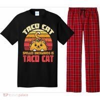 Tacocat Spelled Backwards Is Tacocat Funny Retro Taco Pajama Set thumb 0