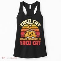 Tacocat Spelled Backwards Is Tacocat Funny Retro Taco Women's Tank Top thumb 0