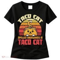 Tacocat Spelled Backwards Is Tacocat Funny Retro Taco Women's T-Shirt thumb 0