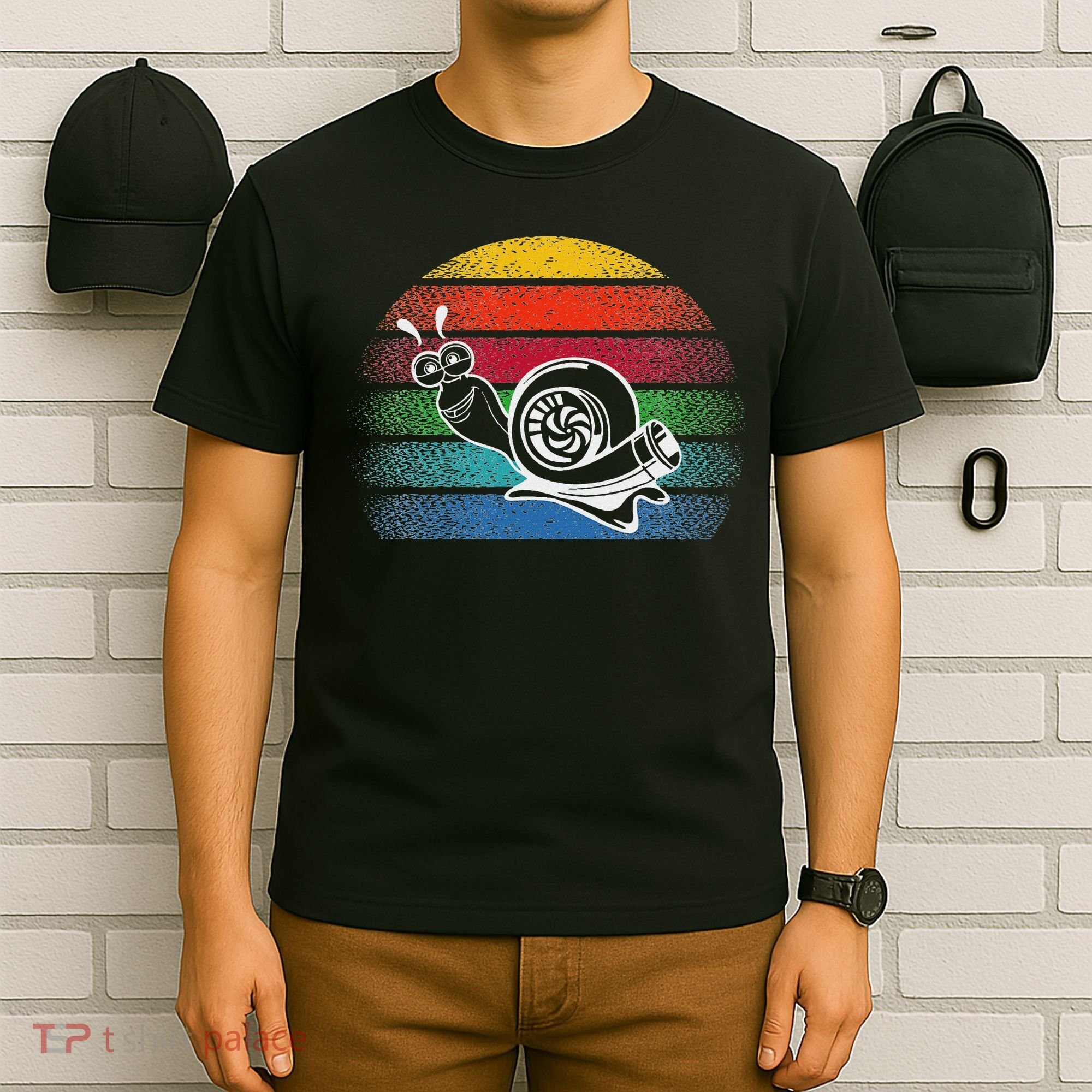 Turbo Snail Boost Racing Team Car Engine Steam Punk Style T-Shirt