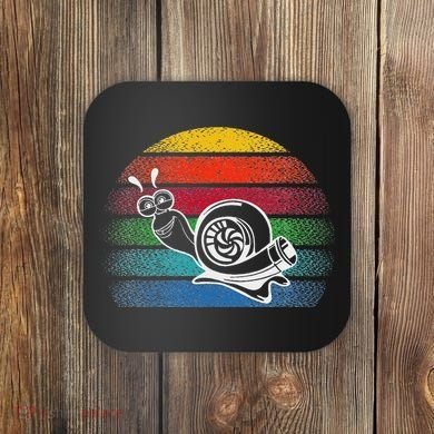Turbo Snail Boost Racing Team Car Engine Steam Punk Style Coaster
